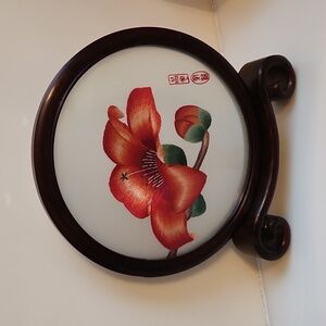 Vintage double-sided Chinese silk art floral